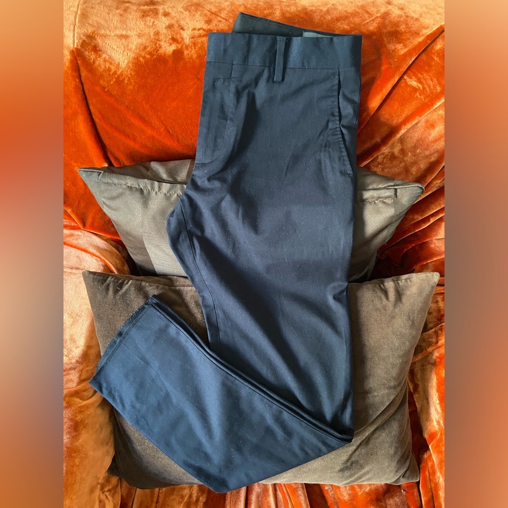 BALLY Straight-Leg Navy Trousers